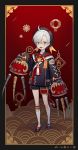  1boy chinese_text ghost highres jiangshi male_focus ofuda original soyoong_jun undead vampire youkai zombie 