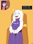  &lt;3 2019 anthro boss_monster bovid breasts caprine clothing female floopy_ears fur hi_res hoodie_stalker horn mammal sitting toriel undertale video_games white_fur 