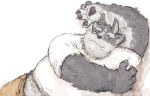  2019 anthro bottomwear clothing male mammal overweight overweight_male pants shirt simple_background solo takakei1 tokyo_afterschool_summoners topwear tsathoggua video_games white_background 