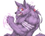  2019 5:4 anthro biceps big_muscles black_nose canid canine canis captainjohkid digital_media_(artwork) fur hi_res male mammal muscular muscular_male pecs simple_background solo wolf 