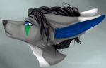  blue_eyes chimera female fur gabichan00 grey_fur headshot hybrid invalid_tag long_ears radioactive sayo tied_hair 