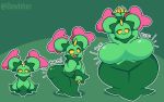  16:10 2019 anthro big_breasts big_legs breasts dewy-eyedboy digital_media_(artwork) eyelashes female flora_fauna green_background green_skin hi_res humanoid maractus nintendo not_furry plant pok&eacute;mon pok&eacute;mon_(species) simple_background size_difference smile solo thick_thighs tongue video_games wide_hips yellow_eyes yellow_sclera 
