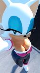  3d_(artwork) big_breasts boots breasts chiropteran cleavage clothed clothing digital_media_(artwork) female footwear fully_clothed furfireburst gloves handwear looking_at_viewer mammal rouge_the_bat selfie solo sonic_(series) 