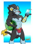  anthro anthrofied bulge clothing felid hokshi luxray male mammal nintendo pantherine pok&eacute;mon pok&eacute;mon_(species) pok&eacute;morph speedo swimwear underwear video_games 