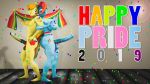  16:9 3d_(artwork) anthro balls big_penis braeburn_(mlp) breasts butt crossgender digital_media_(artwork) duo equid equine friendship_is_magic gynomorph hi_res horse intersex lgbt_pride male mammal my_little_pony nipples nude penis pony rainbow_dash_(mlp) screwingwithsfm smile standing 