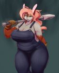  anthro blacksmith breasts dust:_an_elysian_tail female hammer hi_res lagomorph leporid mammal msvondran rabbit solo thick_thighs tools voluptuous wide_hips 