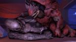  16:9 3d_(artwork) abs alien anal anal_penetration anthro bodily_fluids cum digital_media_(artwork) duo ejaculation genital_fluids halo halo_(series) humanoid_penis ictonica krogan male male/male mass_effect microsoft muscular muscular_male nipples obliques pecs penetration penis red_eyes sangheili scalie serratus_anterior sideways source_filmmaker teeth twichyanimation video_games xbox_game_studios yellow_eyes 