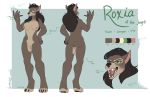  2017 anthro blizzard_entertainment canid canine claws fangs female hi_res mammal model_sheet nipples pussy redpixie roxia_(dtjames) simple_background solo toe_claws video_games warcraft were werecanid werecanine werewolf worgen 
