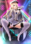  1girl absurdres blonde_hair boots dlacus dungeon_and_fighter green_eyes gunner highres long_hair thigh_boots thighhighs 