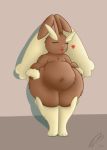 &lt;3 2017 ambiguous_gender anthro belly big_belly blep brown_fur deep_navel digital_media_(artwork) dullpoint female fur lopunny navel nintendo nude overweight overweight_female pok&eacute;mon pok&eacute;mon_(species) simple_background solo thick_thighs tongue tongue_out video_games 