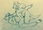  amputee anthro asphyxiation blush canid canine canis choking deermary deerymary domestic_dog duo female male male/female mammal sex sketch traditional_media_(artwork) 