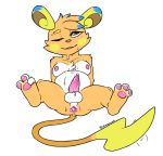  2019 absurd_res after_sex alolan_raichu anus areola auria_jansson ball_tuft balls belly blue_highlights blush bodily_fluids breasts breath butt cheek_spots cheek_tuft cum cum_from_ass cum_in_ass cum_inside cum_on_breasts cum_on_butt cum_on_penis cum_on_self cum_on_stomach fucked_silly fur gaping gaping_anus genital_fluids gynomorph hair_highlights hi_res huff intersex long_tail multicolored_fur nintendo nipples one_eye_closed orange_fur overweight overweight_gynomorph overweight_intersex pawpads penis pink_pawpads pok&eacute;mon pok&eacute;mon_(species) regional_variant semi-anthro shoulder_tuft shugowah skinny_tail solo spread_legs spreading sweat sweatdrop tuft video_games white_fur yellow_fur 