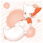  1:1 2017 ambiguous_gender blush floating fur looking_at_viewer nintendo pok&eacute;mon pok&eacute;mon_(species) red_fur rugia1992 solo video_games white_fur zangoose 