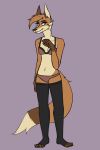  bra canid canine clothing female fox mammal metriccaboose panties slim solo standing underwear 
