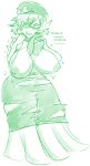  bianca_(pok&eacute;mon) big_breasts breasts clothing erect_nipples eyewear female gardevoir glasses hat headgear headwear hi_res mega_evolution mega_gardevoir nervous nintendo nipples pok&eacute;mon pok&eacute;mon_(species) sketch text torn_clothing transformation video_games xxxx52 