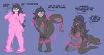  2019 anthro big_breasts black_hair blush breasts dialogue ditto duo female goo_(disambiguation) grey_eyes hair hamilton4 hex_maniac hi_res human human_to_anthro kneeling mammal navel nintendo nipples open_mouth pok&eacute;mon pok&eacute;mon_(species) purple_hair pussy salazzle scalie seductive sequence simple_background slightly_chubby slime smile solo_focus species_transformation standing text transformation video_games 