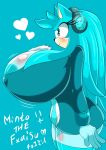  2019 absurd_res anthro ao32686845 bed big_breasts big_butt bloom blue_eyes blush breasts butt clothed clothing digital_media_(artwork) domestic_cat fan_character felid feline felis female fur hair headgear headphones headset hi_res huge_breasts hyper hyper_breasts long_hair looking_at_viewer mammal mint_(character) nipples smile solo sonic_(series) teal_body thick_thighs thin_waist video_games wide_hips 
