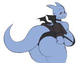  anthro big_breasts big_butt breasts butt digitalpelican dragon female huge_butt side_boob 