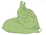  belly big_belly boardom breasts eyestalks gastropod green_skin intersex mollusk multi_breast navel nipples obese obese_intersex overweight overweight_intersex penis slug solo 