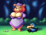  2009 anthro big_breasts breasts clothed clothing digital_media_(artwork) disney drxii edit female fur grammi_gummi gummi_bears gummiberry_juice huge_breasts looking_at_viewer mammal nipples nitro ursid 