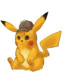  2019 3_toes alpha_channel brown_eyes brown_nose clothing deerstalker_hat detective_pikachu digital_drawing_(artwork) digital_media_(artwork) dipstick_ears feral fluffy fur hat hat_only headgear headwear mostly_nude multicolored_ears nintendo pikachu pok&eacute;mon pok&eacute;mon_(species) pok&eacute;mon_detective_pikachu red_cheeks signature simple_background sitting solo splooto toes transparent_background video_games yellow_fur 