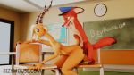  3d_(artwork) animated antelope anthro balls bent_over bizymouse blonde_hair bovid brown_eyes canid canine chair claws clock clothing digital_media_(artwork) disney duo erection female fingers fox fur gazelle gazelle_(zootopia) green_eyes hair half-closed_eyes hat headgear headwear hooved_fingers horn male male/female mammal map nick_wilde nude open_mouth penetration penis police sex size_difference standing tongue tongue_out vaginal vaginal_penetration zootopia 
