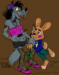  &lt;3 anthro canine crossgender duo female hare knife lagomorph male mammal nu_pogodi nu_pogodi! prostitute rabbit russian unknown_artist volk wolf zayats 