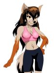  anthro black_nose breasts brown_fur canid canine canis coyote female fur grummancat hair hi_res latra_(grummancat) mammal solo yellow_eyes 