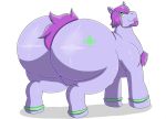  all_fours big_butt butt crosshairs equid equine feral green_eyes hair horse huge_butt lips looking_at_viewer looking_back male mammal megacoolbear_(artist) pony purple_lips simple_background white_background 