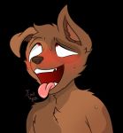  ahegao blush bodily_fluids canid canine canis domestic_dog fcrestnymph fluffy hi_res invalid_tag looking_pleasured mammal moan solo sweat tongue tongue_out 