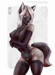  2019 anthro big_breasts black_nose breasts canid canine digital_media_(artwork) female fingers fur grey_fur hair llmixll mammal simple_background solo standing white_hair yellow_eyes 