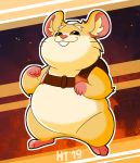  2019 axlhammy belly big_belly blizzard_entertainment buckteeth chubby_cheeks cricetid fur hammond hammond_(overwatch) hamster hi_res male mammal obese obese_male overwatch overweight overweight_male rodent slightly_chubby solo teeth video_games 