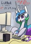  2019 absurd_res dialogue english_text equid female friendship_is_magic hi_res horn mammal mouse_pad my_little_pony princess_celestia_(mlp) shitposting solo text trolling twilight_sparkle_(mlp) underpable unicorn 