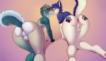  &lt;3 2019 anthro anus balls banglow blush butt canid canine canis digital_drawing_(artwork) digital_media_(artwork) domestic_dog duo fur hair kissing knot male male/male mammal nude penis simple_background wolf 
