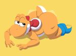  absurd_res butt clothing footwear hi_res komdog mario_bros nintendo orange_yoshi presenting seductive shoes simple_background teeth video_games wiggle yoshi 