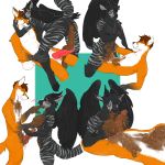  1:1 2019 5_fingers alric_kyznetsov animal_genitalia animal_penis anthro anthro_on_anthro anus areola balls big_breasts biped black_fur breasts brown_hair canid canine canine_penis claws coprophilic_intercourse cowgirl_position digital_media_(artwork) dipstick_tail duo ear_piercing ear_ring eating_feces erection eyebrows eyes_closed facial_markings facial_piercing fangs feathers feces female female_penetrated fingering fingering_partner fingers fox fur hair happy happy_sex head_markings hi_res horn humanoid_pussy knot looking_back looking_pleasured male male/female male_penetrating mammal markings multicolored_tail multiple_scenes nan_(nanexis) nipples nose_piercing nose_ring nude on_top onomatopoeia open_mouth orange_fur penetration penis piercing pooping pussy rear_view red_fox scat sex simple_background sitting sketch_page smearing sound_effects standing stinkybuns striped_fur stripes teeth titfuck tongue unknown_species vaginal vaginal_penetration white_fur wings 