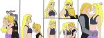  blonde_hair bra clothed clothing dry_sex edward_elric fullmetal_alchemist hair hi_res human human_only kissing mammal midriff not_furry underwear winry_rockbell 