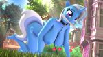  16:9 3d_(artwork) all_fours animal_roleplay anthro anthroponiessfm barefoot big_breasts bone breasts building collar digital_media_(artwork) equid feet female friendship_is_magic grass hi_res horn house leash mammal my_little_pony nude petplay puppyplay roleplay solo trixie_(mlp) unicorn 