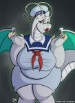  2018 anthro cosplay dragonite female ghost ghostbusters hi_res lipstick makeup nintendo pok&eacute;mon pok&eacute;mon_(species) puff_the_dragonite sketchybug solo spirit video_games 