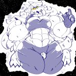  1:1 abs anthro breasts cosma female hi_res macro muscular muscular_female ok_k.o.!_let&#039;s_be_heroes scalie space theenglishgent yellow_sclera 