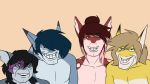  16:9 2019 anthro connor darryl fish group humor kyle levi male marine me_and_the_boys meme shark sharkcatsg_(artist) smile teeth 