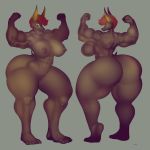  abs anthro big_breasts big_butt breasts butt canid canine female hi_res huge_butt mammal muscular muscular_female nude pose tinder 
