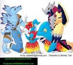  digimon flamedramon tagme wargreymon weregarurumon 