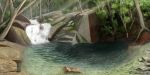  creek forest hi_res jungle nature outside shadows_of_cruelty spiffydragon tree water waterfall 