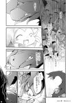  ambiguous_gender azuma_minatsu berry black_and_white comic dialogue eeveelution food forest fruit happy hydreigon japanese_text manga monochrome nintendo plant pok&eacute;mon pok&eacute;mon_(species) sad sylveon text translation_request tree video_games 