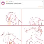  1:1 2019 albino albino_snake_girlfriend anthro ask_blog asphyxiation choking colubrid comic corn_snake digital_media_(artwork) dildo dildo_ingestion duo english_text fellatio female flat_chested glacierclear hi_res humor lampropeltini male nude open_mouth oral penile penis rat_snake red_eyes reptile scalie sex sex_toy simple_background snake solo_focus text 