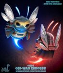  arthropod bee cryptid-creations darth_vader duo hymenopteran insect obi-wan_kenobi star_wars 