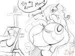  absurd_res anthro big_breasts big_butt breasts butt dialogue equid female friendship_is_magic hi_res horn huge_breasts mammal my_little_pony nude princess_luna_(mlp) thelunarmoon winged_unicorn wings 