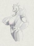 2019 4_fingers abs anthro anthrofied areola arm_tuft big_breasts biped black_fur breasts claws digital_drawing_(artwork) digital_media_(artwork) female fingers fours_(artist) fur fur_tuft grey_background grey_fur grey_theme half-closed_eyes half-length_portrait hand_on_hip hand_on_shoulder hi_res huge_breasts long_claws looking_aside looking_away mammal mowhawk_(hairstyle) multicolored_fur muscular muscular_female muscular_thighs mustelid nintendo nipples nude obstagoon pink_areola pink_nipples pinup pok&eacute;mon pok&eacute;mon_(species) pok&eacute;morph portrait pose pubes restricted_palette sharp_teeth shoulder_tuft side_view simple_background sketch smile smirk smug snout solo standing teeth tuft two_tone_fur video_games white_claws white_fur 