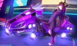  anthro bodysuit bulge cervid clothed clothing drawpanther girly hair horn looking_at_viewer male mammal motorcycle skinsuit smile solo tight_clothing vehicle 